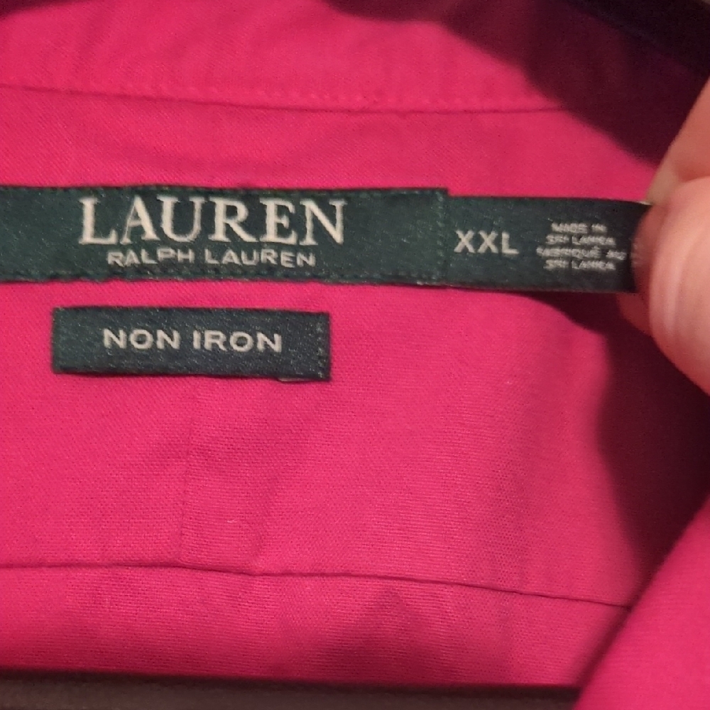 Lauren Ralph Lauren Women's Magenta Button Down Shirt XXL - Picture 2 of 6